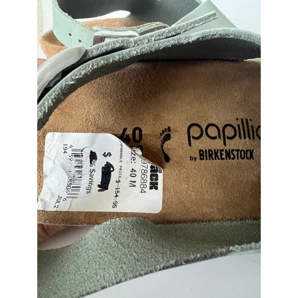 Papillio By Birkenstock Samira Nubuck Leather Sandal In Pure Sage Size 40 - Picture 8 of 11